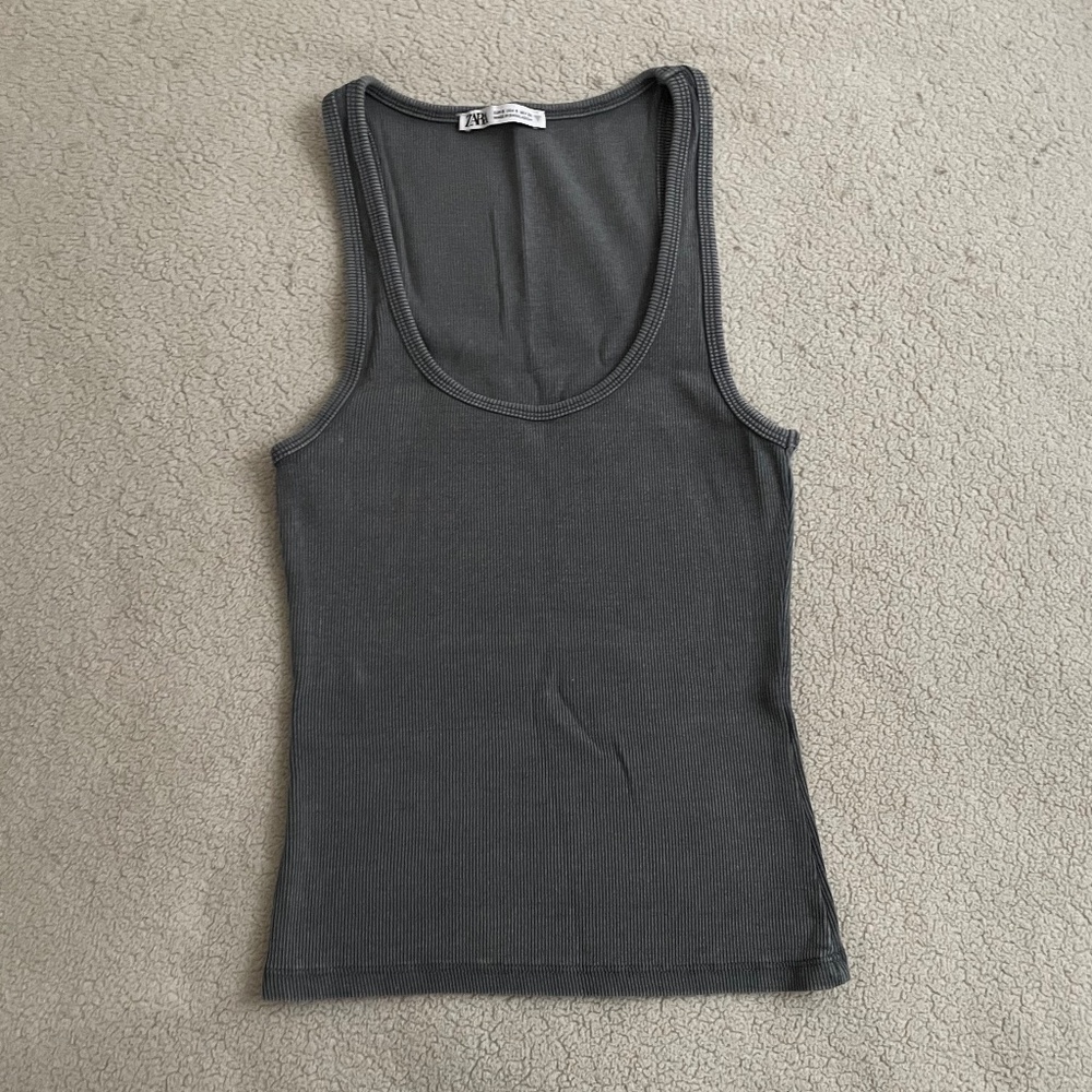 Zara Faded Grey Tank Top